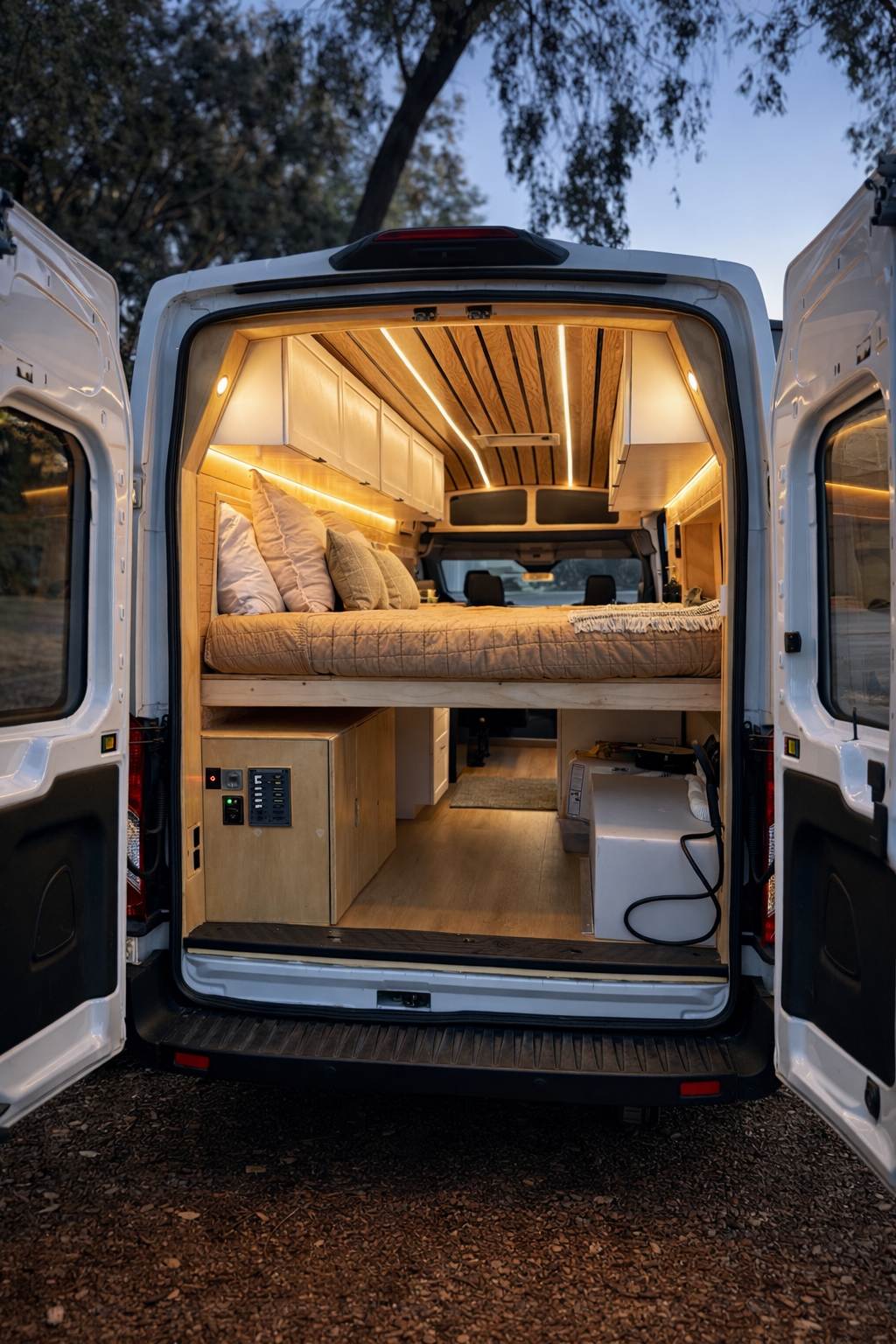 Haven Transit rear view with doors open