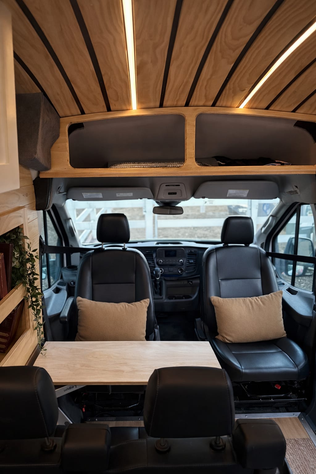 Haven Transit front interior with swivel seats