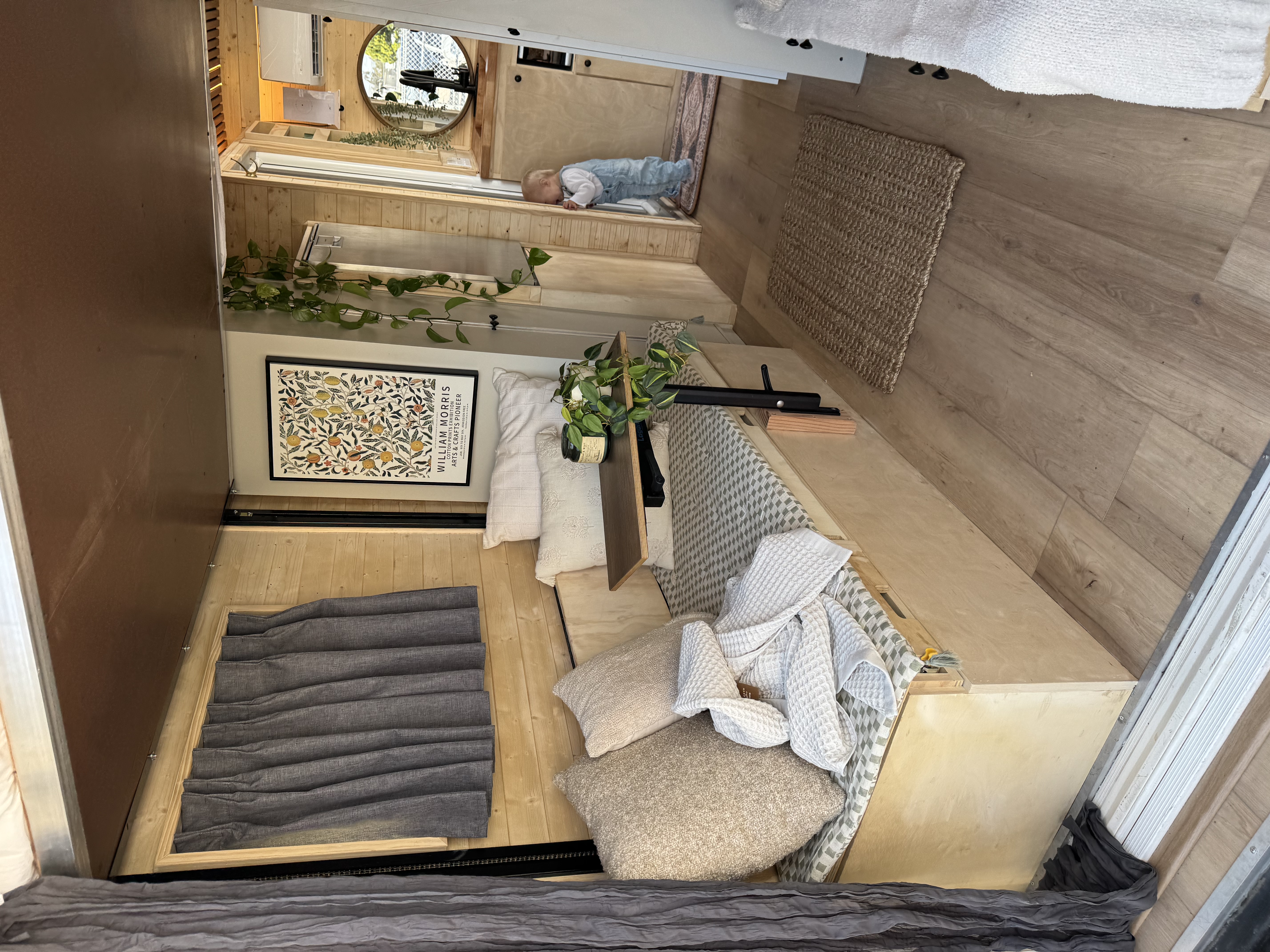 Wanderwell cargo trailer interior living space