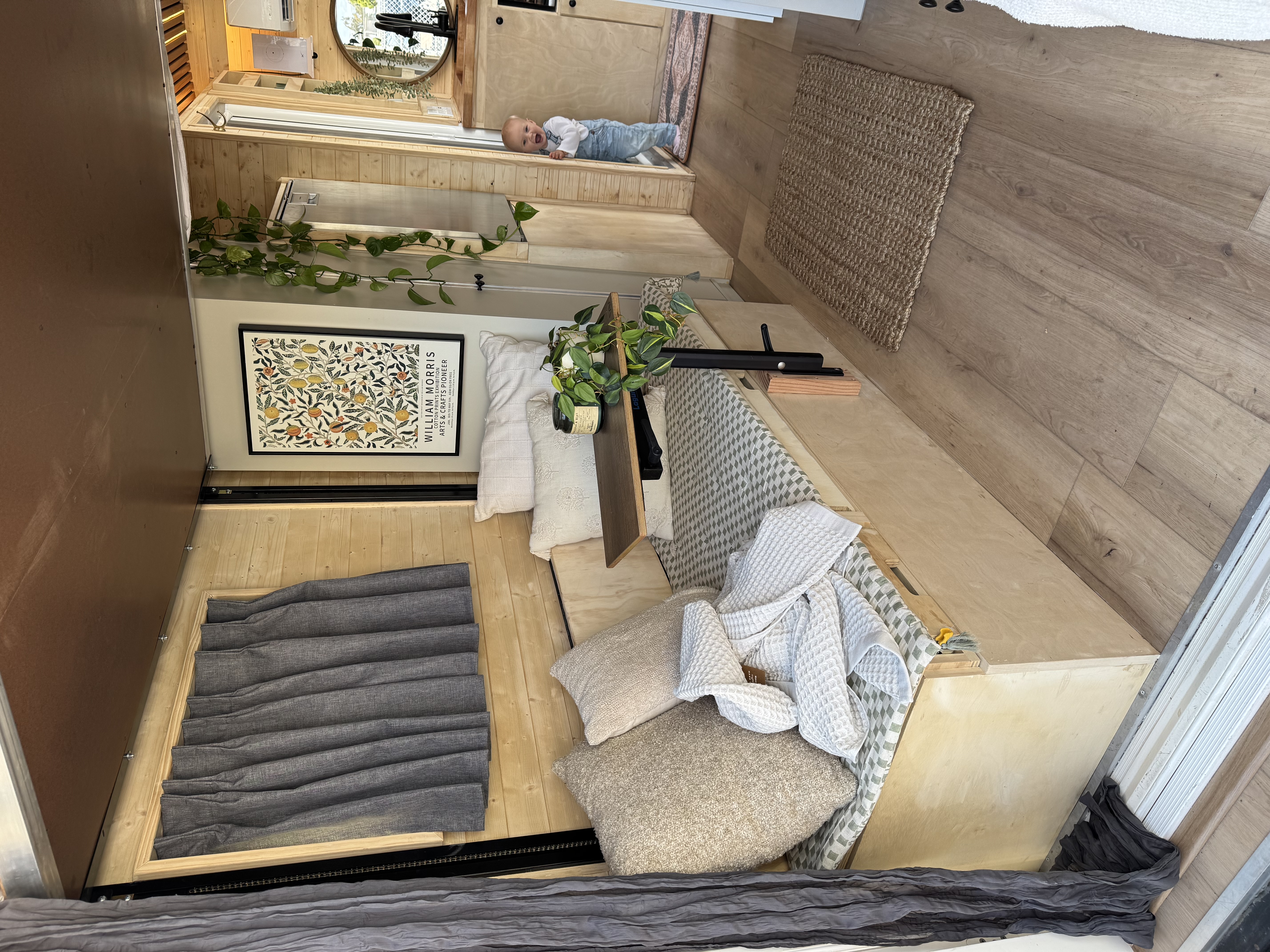 Wanderwell cargo trailer kitchen area